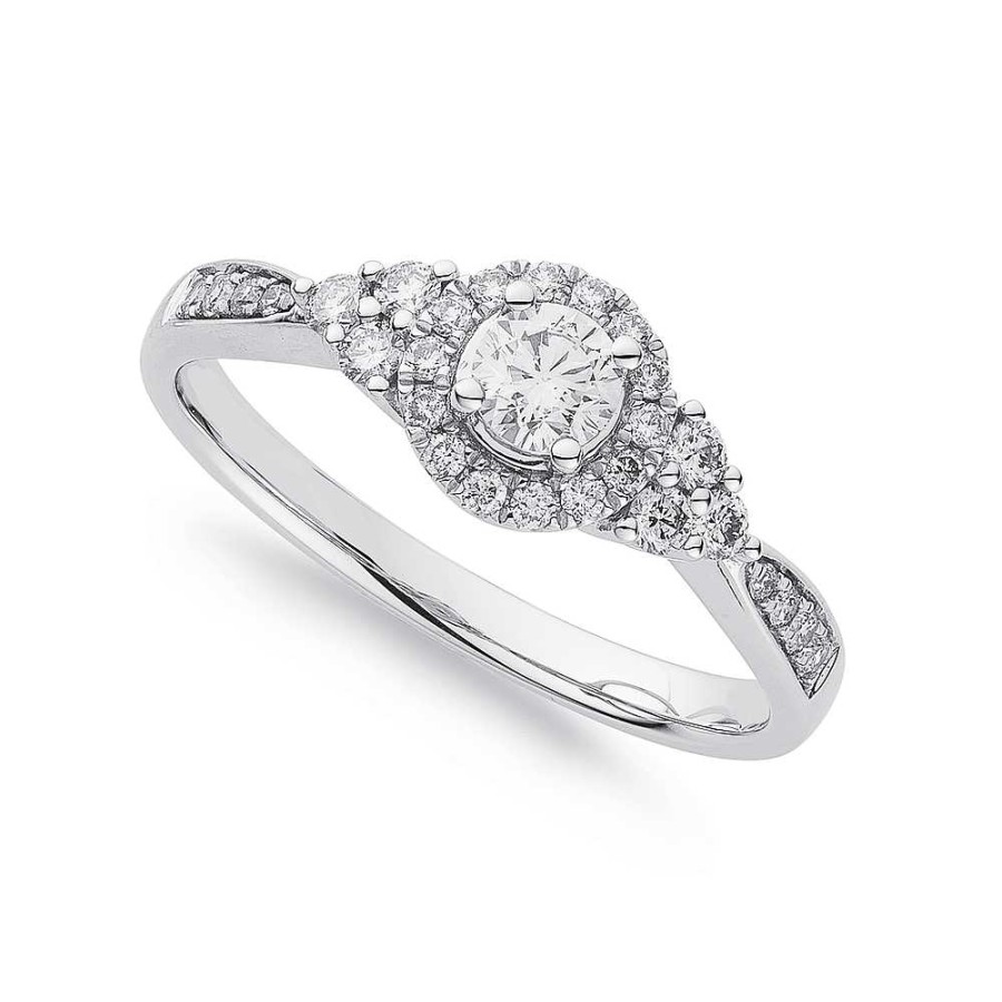 Rings Pascoes | 9Ct White Gold Diamond Ring