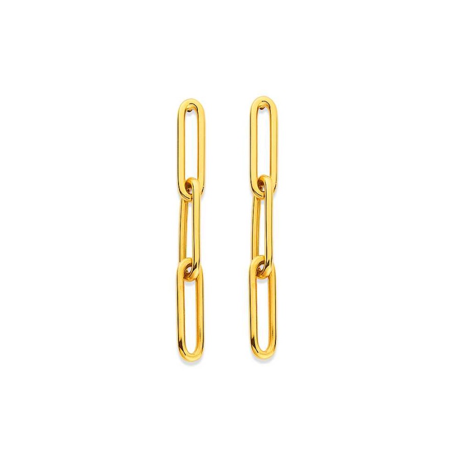 Earrings Pascoes | 9Ct Chain Drop Earrings