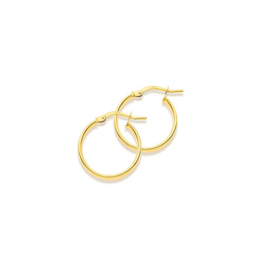 Earrings Pascoes | 9Ct 15Mm Polished Hoops