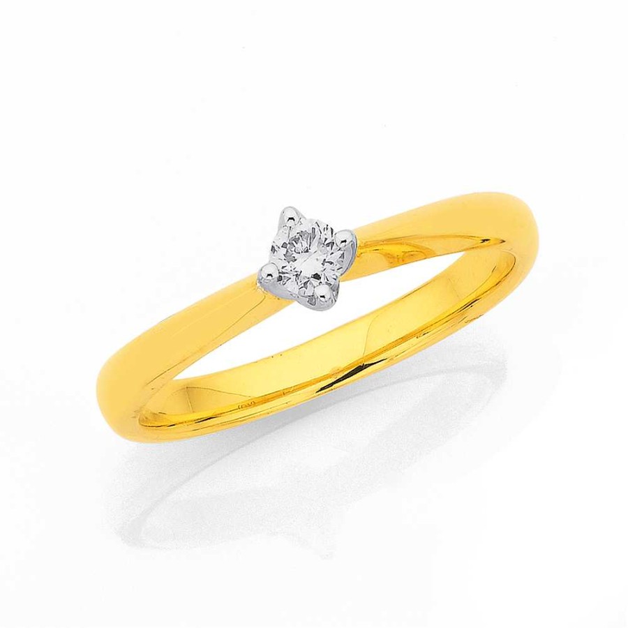 Rings Pascoes | 9Ct, Diamond Solitaire Ring Tdw=.15Ct