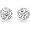 Earrings Pascoes | Sterling Silver 8Mm Crystal Studs