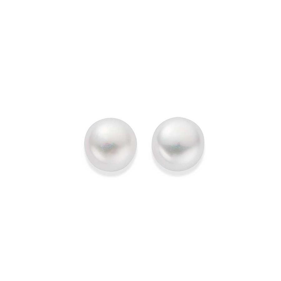 Earrings Pascoes | Sterling Silver 9-9.5Mm Freshwater Pearl Studs